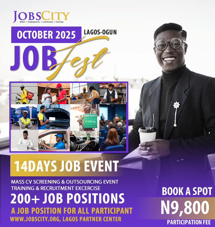 JobFest Lagos-Ogun: N100,000-N1m Monthly, Classic Job Recruitment Event